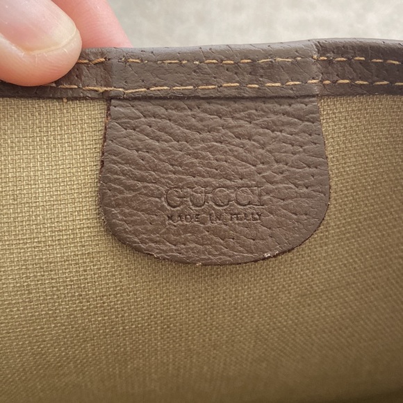 Authentic Gucci Tote Bag Brown PVC Used Handbag Vintage - Picture 9 of 16